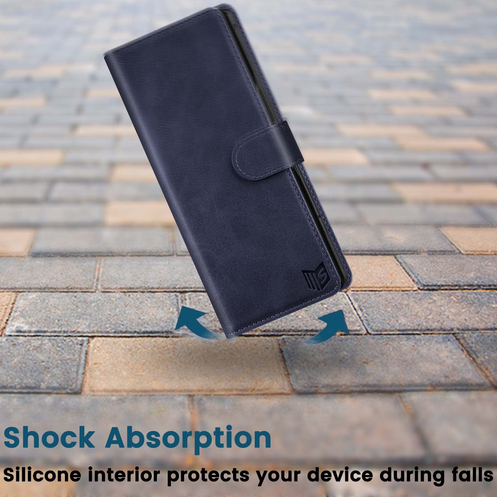 SUANPOT SUANPOT Samsung Galaxy Z Fold 6 5G Wallet Case RFID Blocking Credit Card Holder Flip Book PU Leather Cover for Men and Women Blue - View 5 of 6