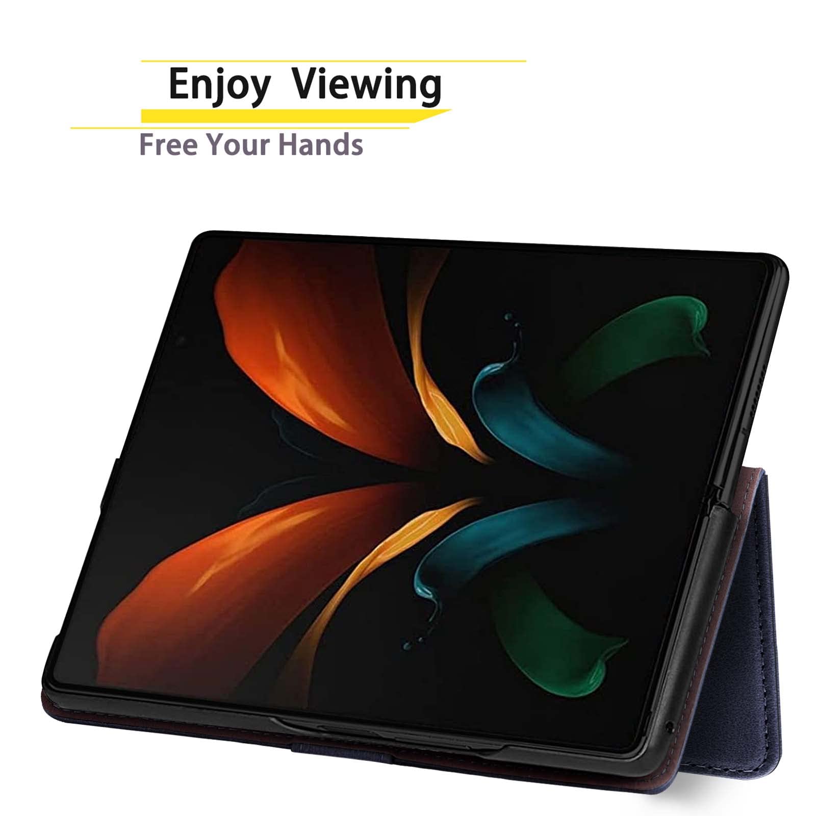 SUANPOT SUANPOT Samsung Galaxy Z Fold 6 5G Wallet Case RFID Blocking Credit Card Holder Flip Book PU Leather Cover for Men and Women Blue - View 6 of 6