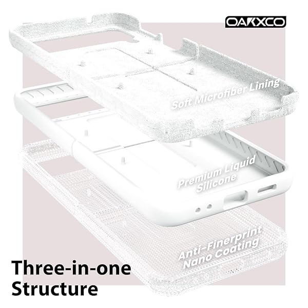 oakxco oakxco Liquid Silicone Phone Case for Samsung Galaxy Z Flip 6 Thin Slim Soft Rubber Gel Cover for Women Cute Matte Solid Color White - View 7 of 9