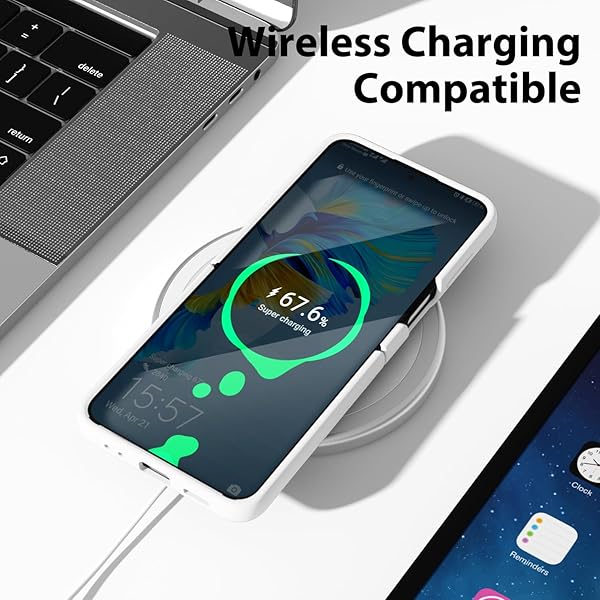 oakxco oakxco Liquid Silicone Phone Case for Samsung Galaxy Z Flip 6 Thin Slim Soft Rubber Gel Cover for Women Cute Matte Solid Color White - View 9 of 9