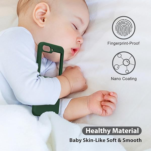 oakxco Oakxco Liquid Silicone Phone Case for Samsung Galaxy Z Flip 6 Thin Slim Soft Rubber Gel Cover in Dark Green for Women and Girls - View 8 of 9