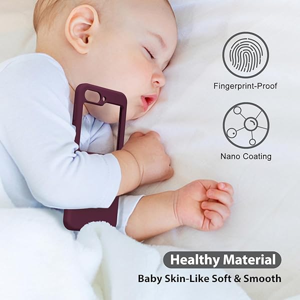 oakxco Oakxco Liquid Silicone Phone Case for Samsung Galaxy Z Flip 6 Thin Slim Soft Rubber Gel Cover in Burgundy Plum Wine for Women and Girls - View 8 of 9