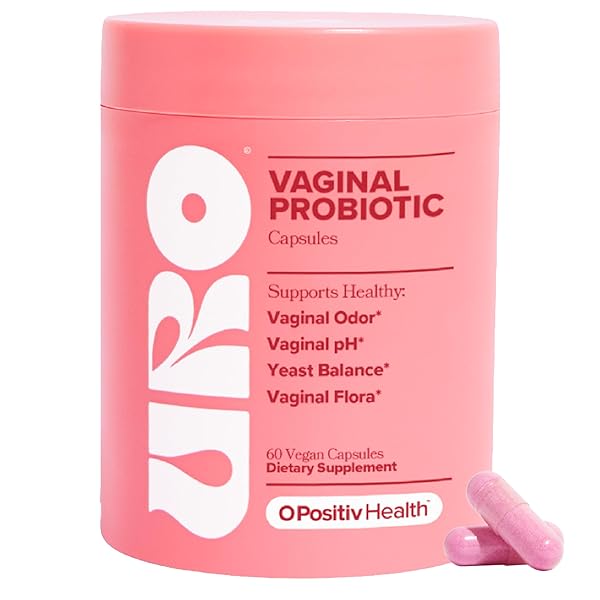 O Positiv URO Vaginal Probiotics for Women - pH Balance & Healthy Flora with Lactobacillus - 60 Count Supplement