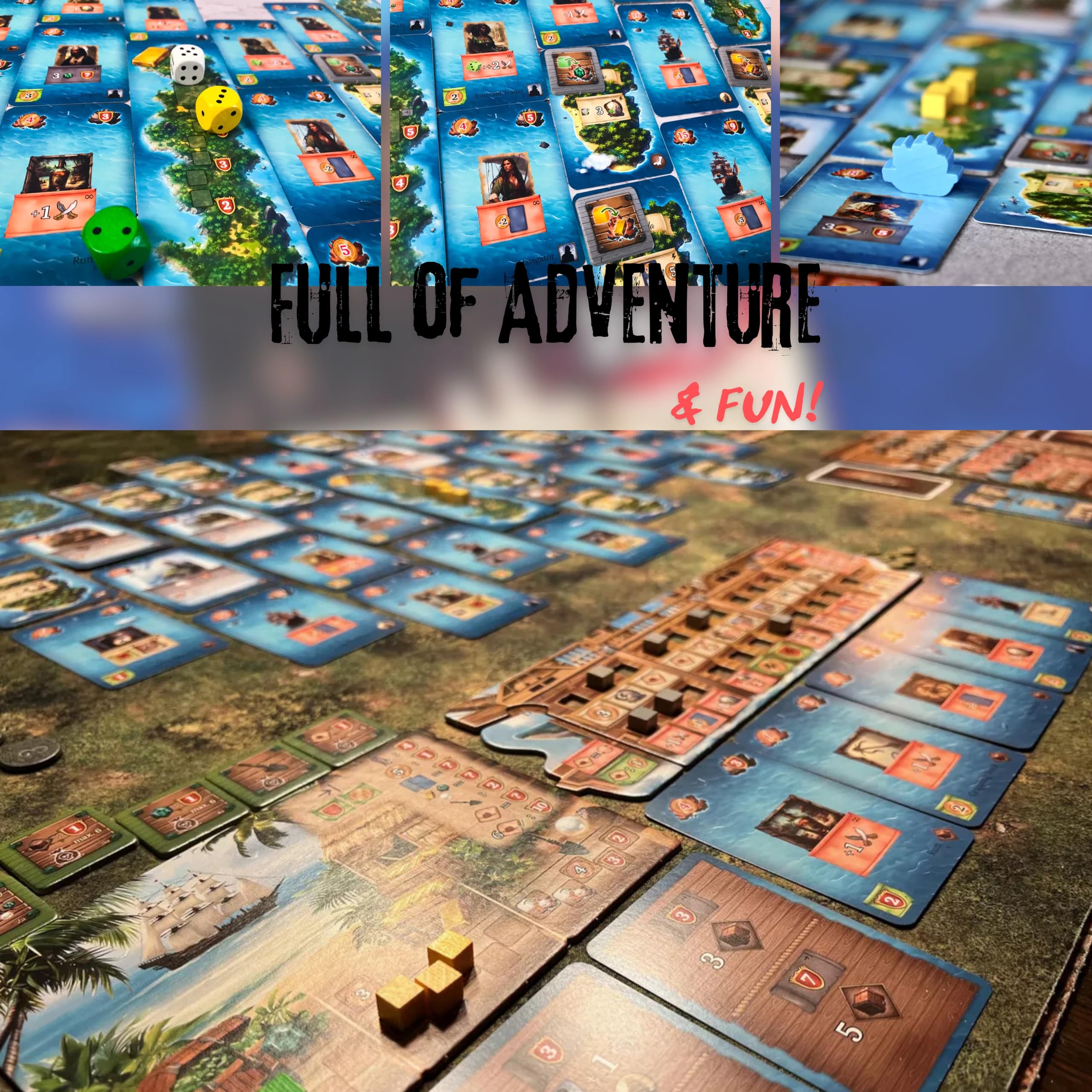 Capstone Games Pirates of Maracaibo Strategy Board Game for 1-4 Players Ages 14 and Up Sail the Caribbean and Upgrade Your Ship - View 6 of 7