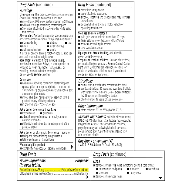 Coricidin HBP Coricidin HBP Tablets for Cold & Flu Relief - 40ct | Fast-Acting, Safe for High Blood Pressure - View 7 of 7