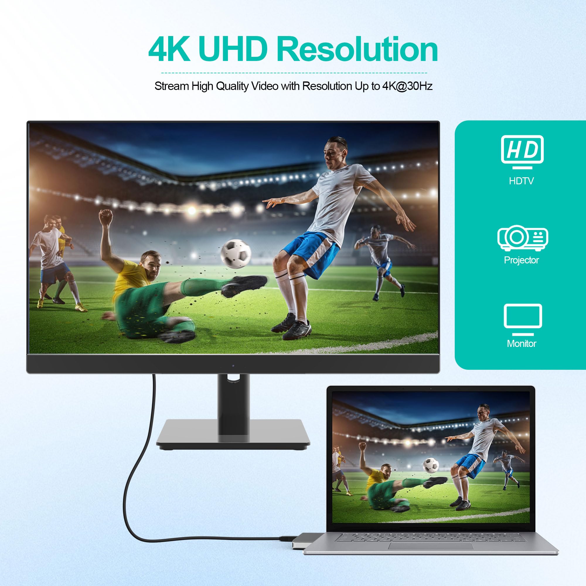 Arkidyn Plus Surface Laptop Docking Station 4K HDMI USB 3.0 USB-C SD Card Slot Audio Adapter Compatible with Surface Laptop 3 4 5 Go Go 2 Go 3 - View 4 of 9