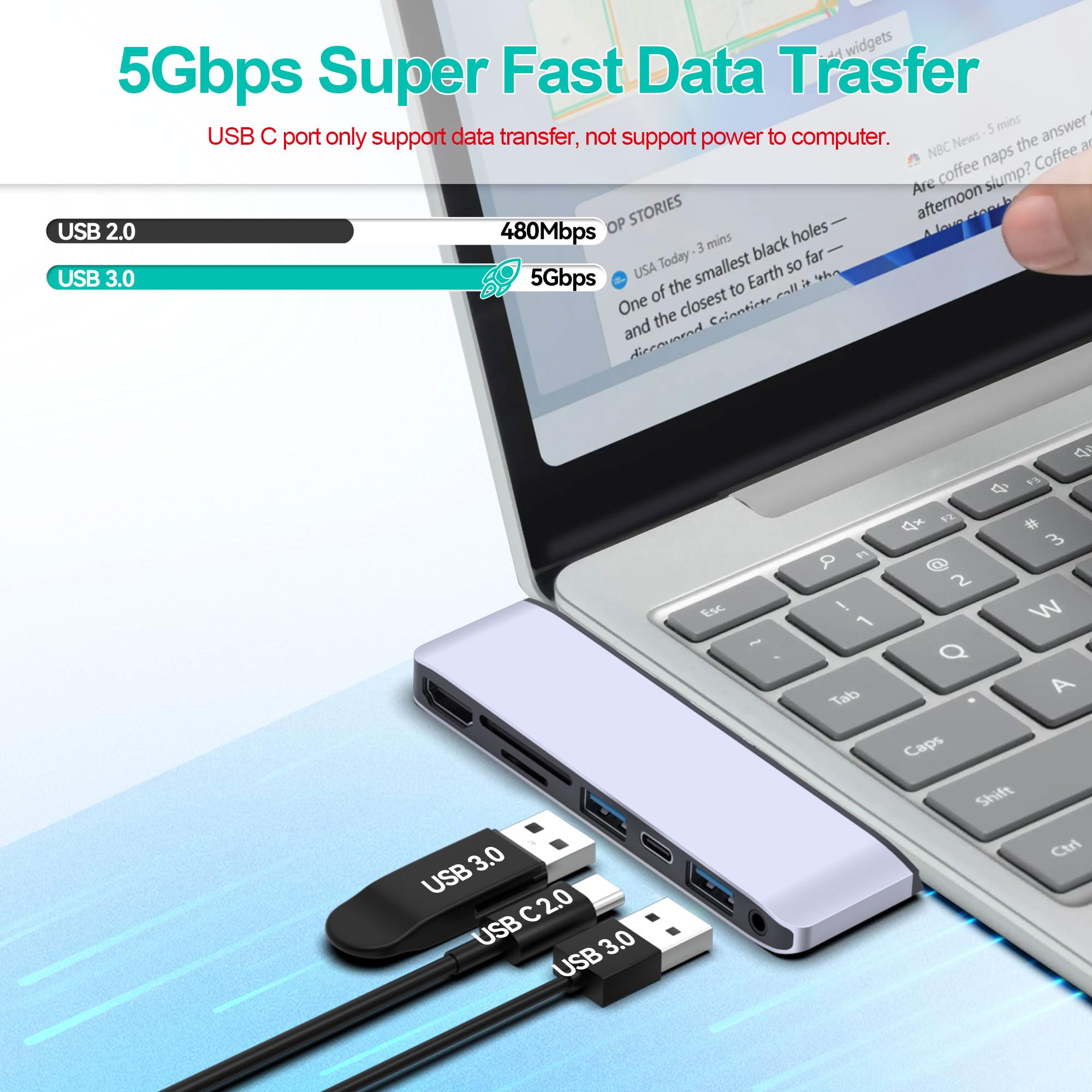 Arkidyn Plus Surface Laptop Docking Station 4K HDMI USB 3.0 USB-C SD Card Slot Audio Adapter Compatible with Surface Laptop 3 4 5 Go Go 2 Go 3 - View 5 of 9