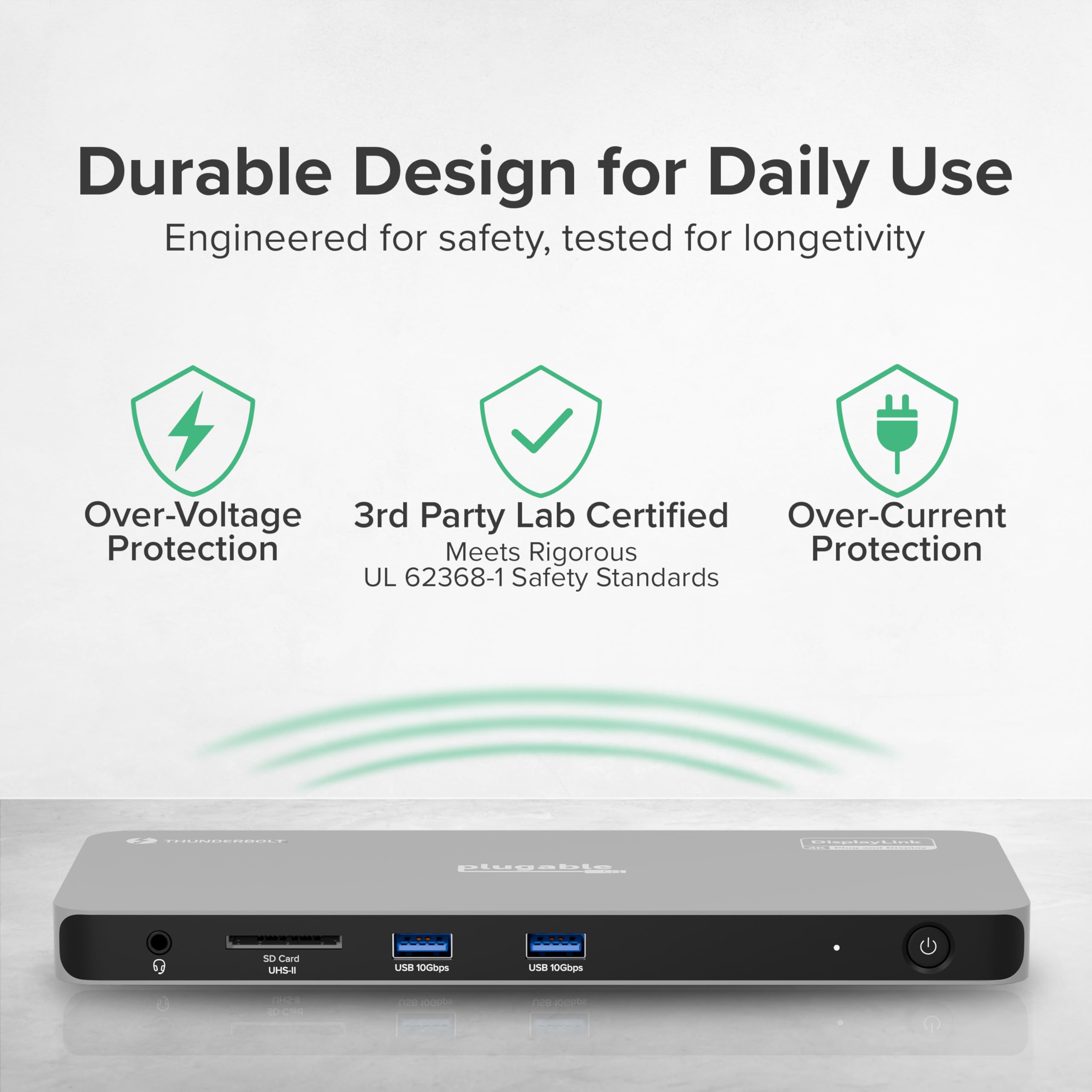 Plugable Plugable Thunderbolt 4 Dock for Quad Monitors 100W Connects Four 4K Monitors for Windows and Mac Laptops TBT-6950PD - View 9 of 9