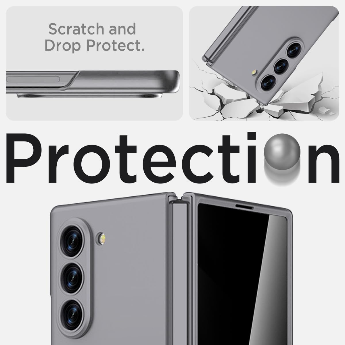 Miimall Miimall Slim Fit Case for Samsung Galaxy Z Fold 6 with Privacy Screen Protector Ultra Thin Matte Green Protective Phone Case - View 4 of 9