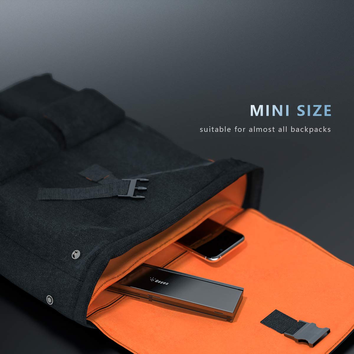 Geyes Geyes Foldable Bluetooth Keyboard, Wireless Tri-System Bluetooth Foldable Keyboard for Phones and Tablets(Black) - View 7 of 7