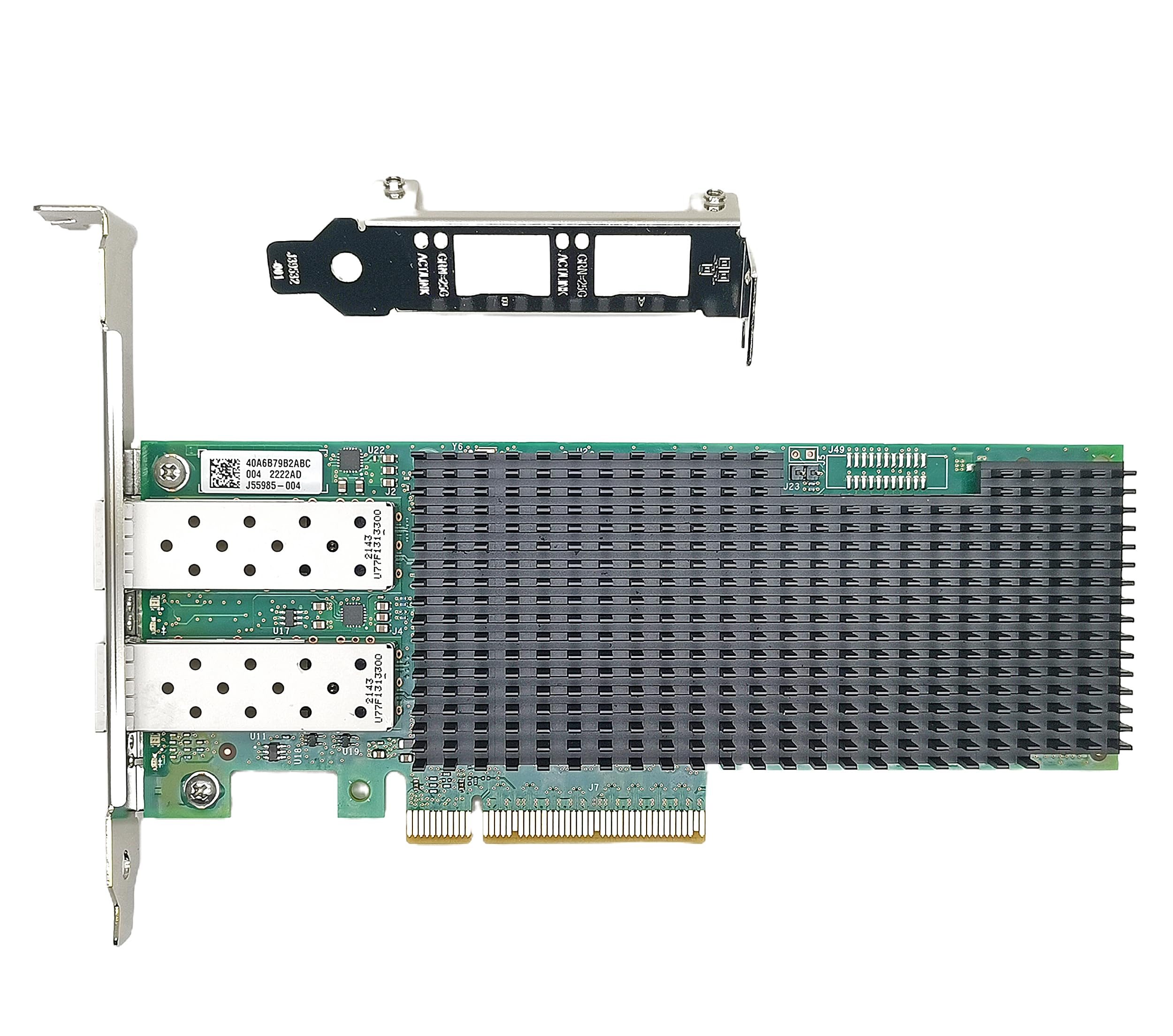 Lemspum 10/25Gb Dual Converged Network Card 25Gigabit Ethernet Interface Adapter PCIe 3.0 x 8 Compatible with Intel XXV710-DA2 for Windows Linux Freebsd - View 2 of 3