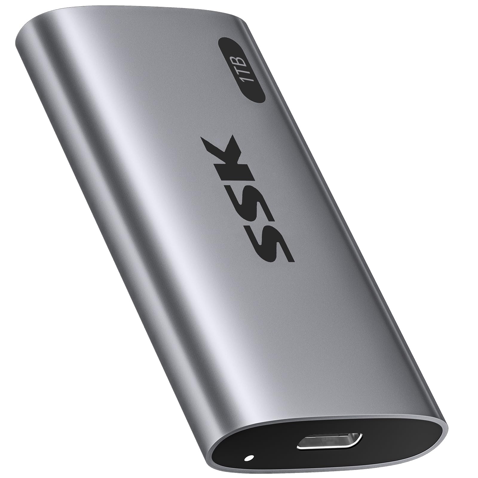 SSK SSK 1TB Portable SSD External Hard Drive USB 3.2 Gen2 Fast Solid State Drive for iPhone 15 Pro Windows Mac Android with LED Light