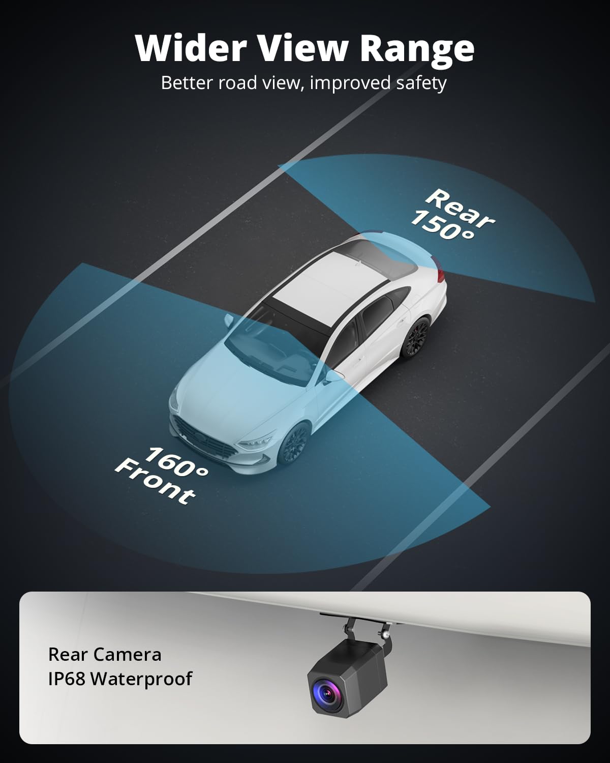 Kingslim Kingslim E4 4K Dual Dash Cam Front and Rear with WiFi Night Vision Parking Mode and APP Control for Cars - View 7 of 8