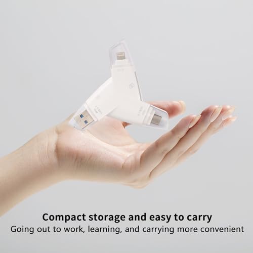 Gousido USB-C Type-C 3.0 and USB 3.0 Triangle Memory Card Reader 4 in 1 for iPhone iPad Android Mac and Trail Game Camera Supports SD TF Micro SD Adapter - View 2 of 6