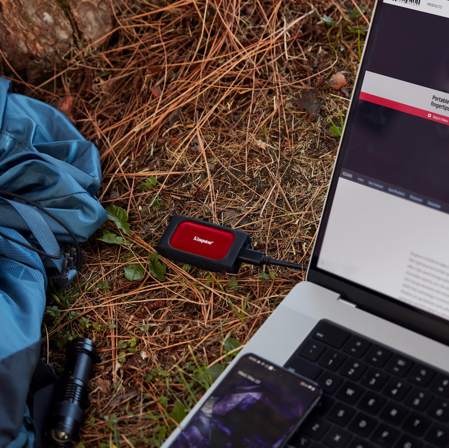 Kingston Kingston XS1000R 2TB SSD Pocket-Sized USB 3.2 Gen 2 External Solid State Drive Up to 1050MB/s SXS1000R2000G - View 6 of 7