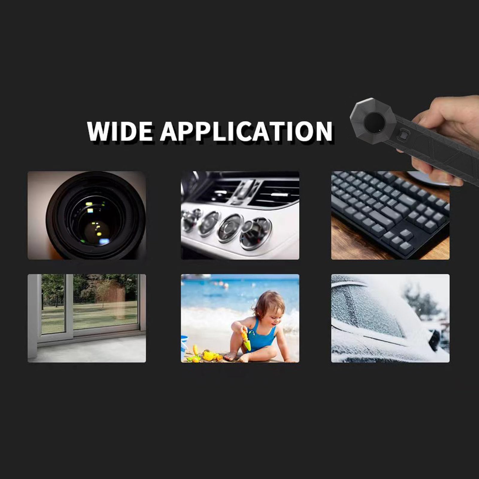 Wisoqu Jet Dry Mini Blower, 130000 RPM Portable Turbine Jet Fan, Jet Dry Blower with Nozzle, Handheld Cordless Air Blower, Super Jet Fan with Light for Car Cleaning Camping - View 6 of 9