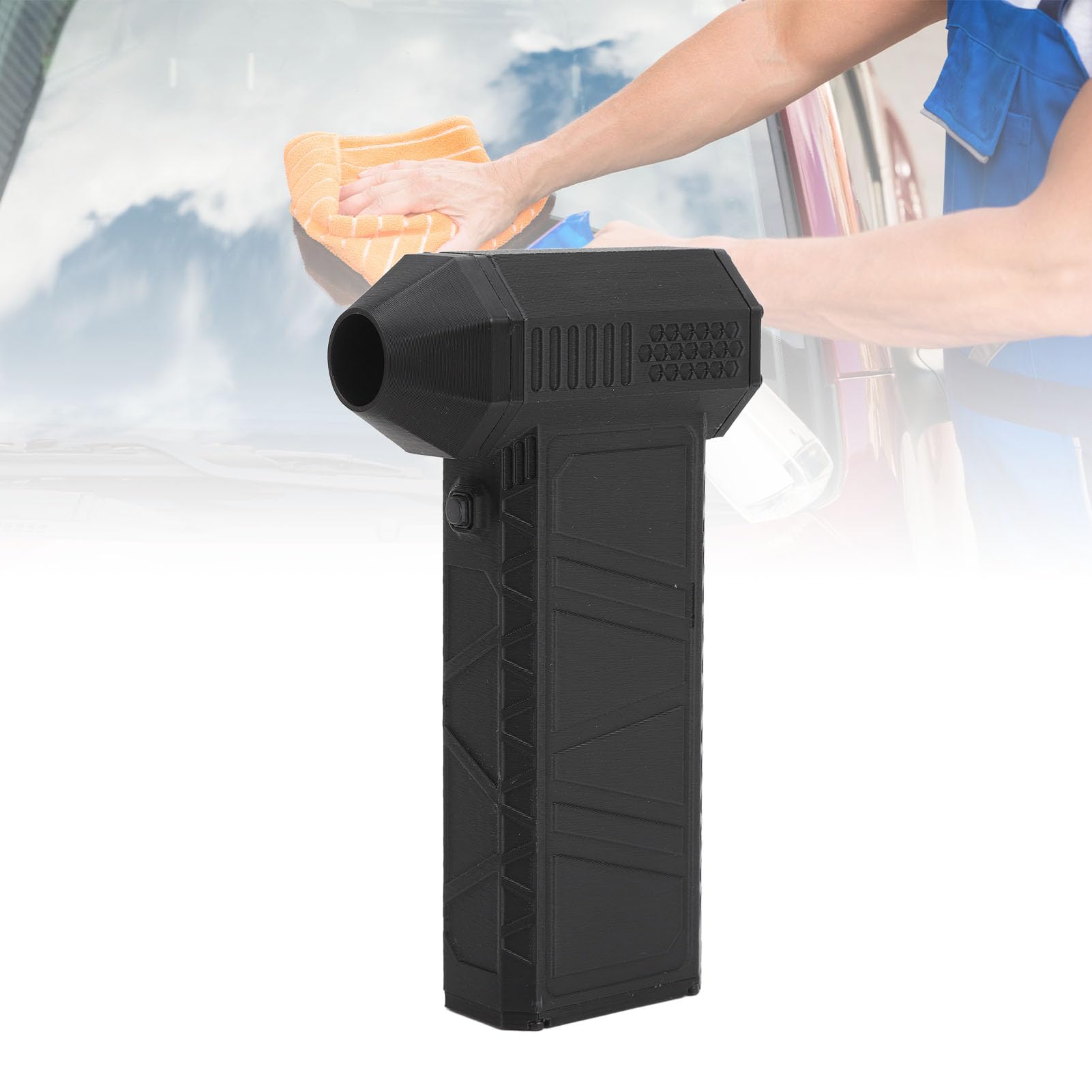 Wisoqu Jet Dry Mini Blower, 130000 RPM Portable Turbine Jet Fan, Jet Dry Blower with Nozzle, Handheld Cordless Air Blower, Super Jet Fan with Light for Car Cleaning Camping - View 7 of 9