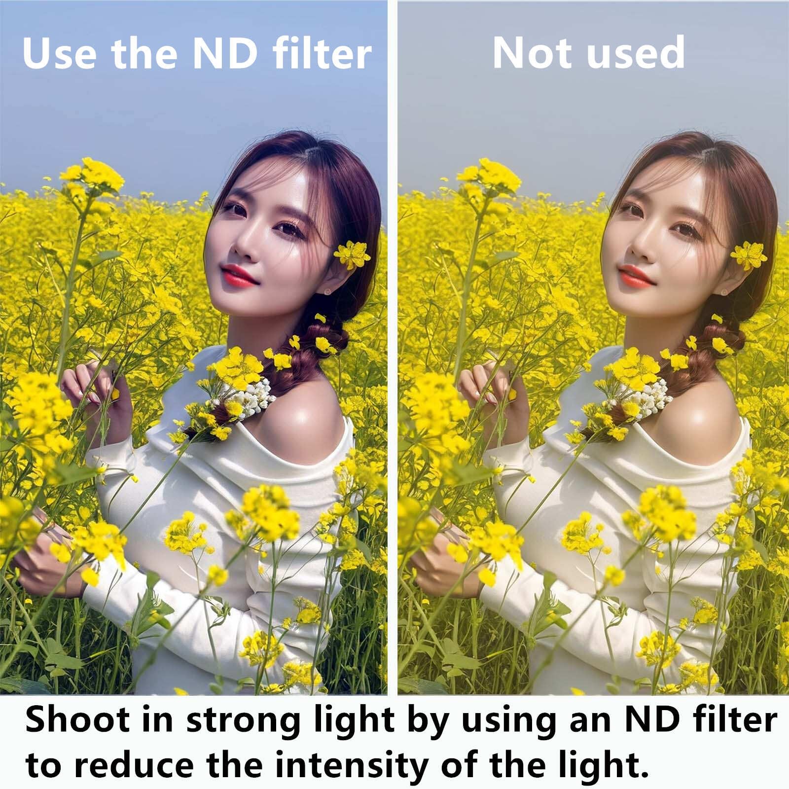 Yadsux Yadsux 52MM Variable ND2-ND400 Filter for iPhone Samsung Clip-on Adapter HD Optical Glass Mobile Lens Accessories - View 3 of 8