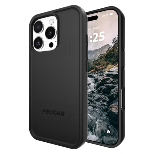 Pelican Pelican Protector iPhone 16 Pro Case: Rugged MagSafe Cover with 16ft Drop Protection - Heavy Duty Black Case