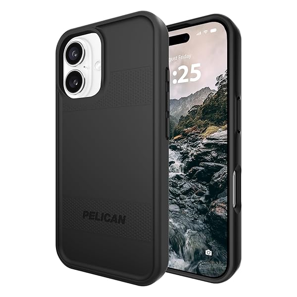Pelican Pelican Protector iPhone 16 Case: Rugged MagSafe Compatible, 16ft Drop Protection, Heavy Duty Black Cover