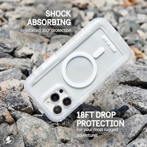 Pelican Pelican Voyager iPhone 16 Pro Case: Rugged, MagSafe-Compatible, 18ft Drop Protection & Belt Clip Holster - Clear Heavy Duty Cover - View 5 of 11