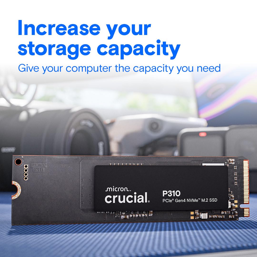 Crucial Crucial P310 500GB NVMe M2 SSD Up to 6600MBs Gen4 Internal Solid State Drive with Acronis Offer for PC CT500P310SSD801 - View 3 of 6