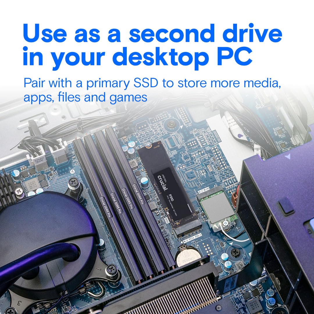 Crucial Crucial P310 500GB NVMe M2 SSD Up to 6600MBs Gen4 Internal Solid State Drive with Acronis Offer for PC CT500P310SSD801 - View 5 of 6