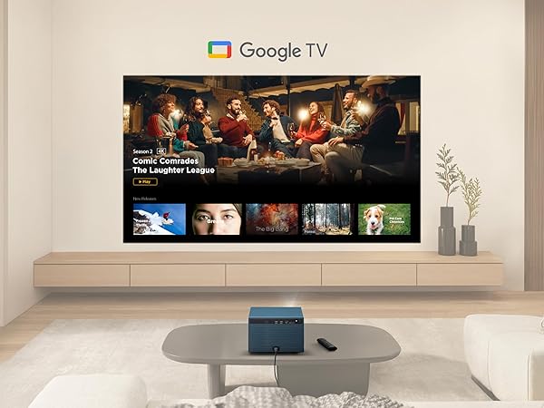 ViewSonic ViewSonic LX60HD 1080p LED Portable Projector with Google TV Auto Focus Bluetooth Wi-Fi for Smart Home Theater - View 4 of 11