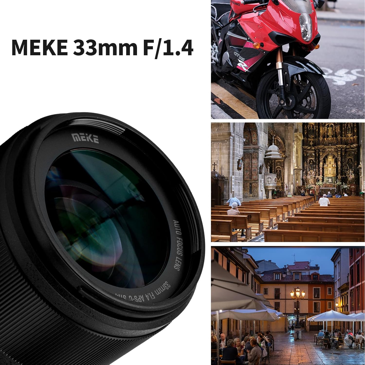 Meike Meike 33mm F1.4 Auto Focus Portrait Lens for Sony E Mount Cameras A6400 A6000 A6100 A6500 ZV-E10 Mark II Large Aperture STM - View 6 of 6