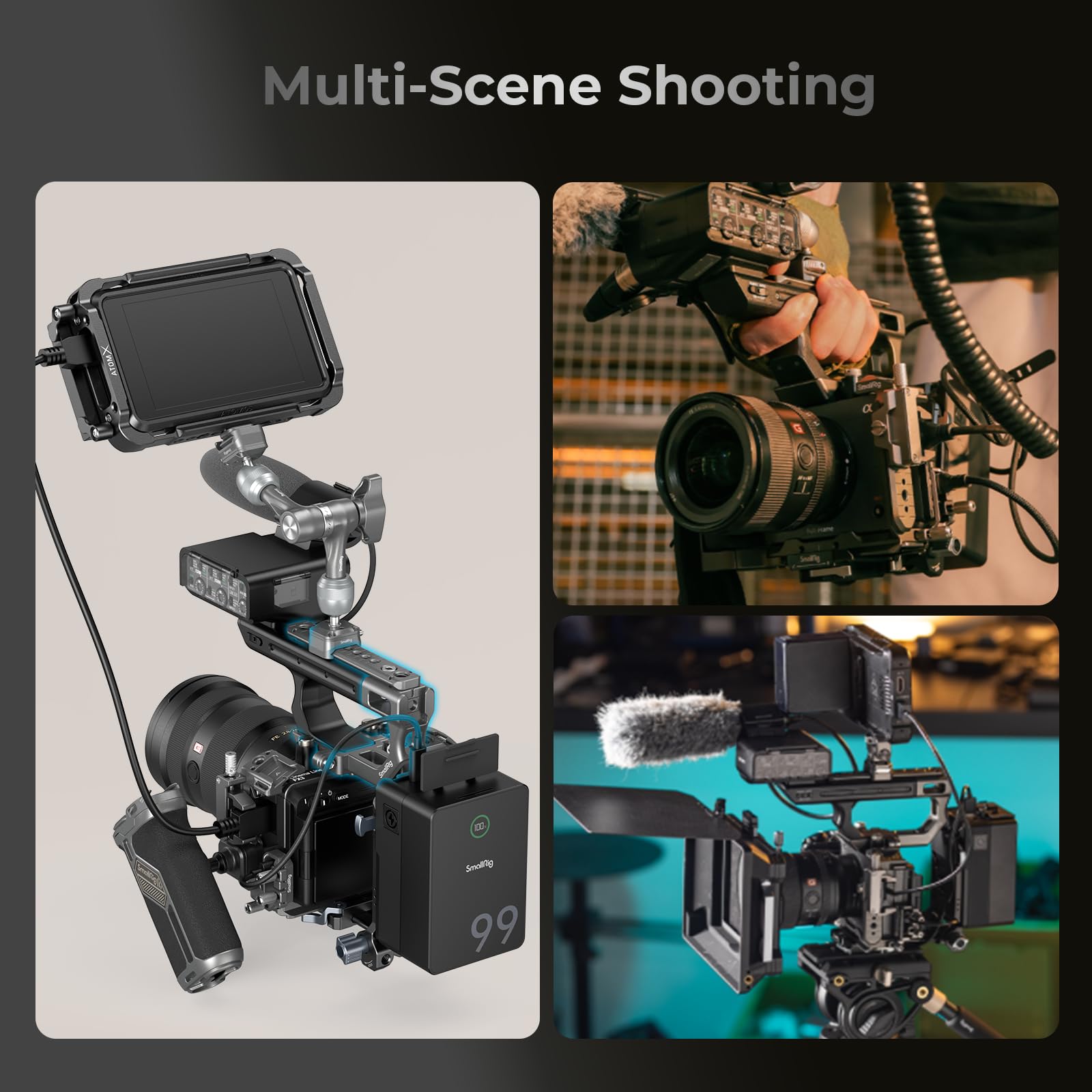 SMALLRIG SmallRig Extension Mount Plate Kit for Sony FX3 FX30 XLR Handle with Cold Shoe Quick Release and Built-in Threaded Holes ARRI 4830 - View 7 of 8