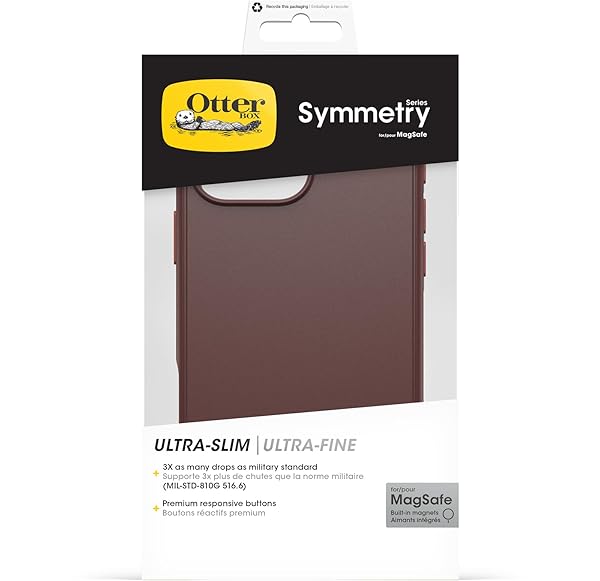OtterBox OtterBox Symmetry Series MagSafe Case for iPhone 16 Pro Max Shockproof Drop Proof Protective Thin Case Military Standard Brown - View 7 of 7