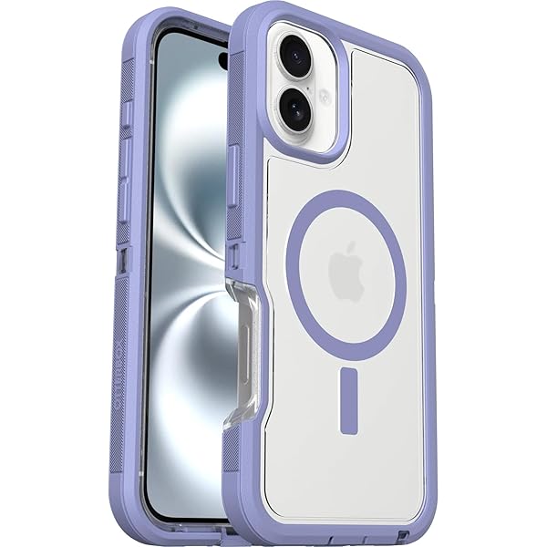 Otterbox Defender XT Clear Case for iPhone 16 Plus Lavender Haze Military Standard Protection