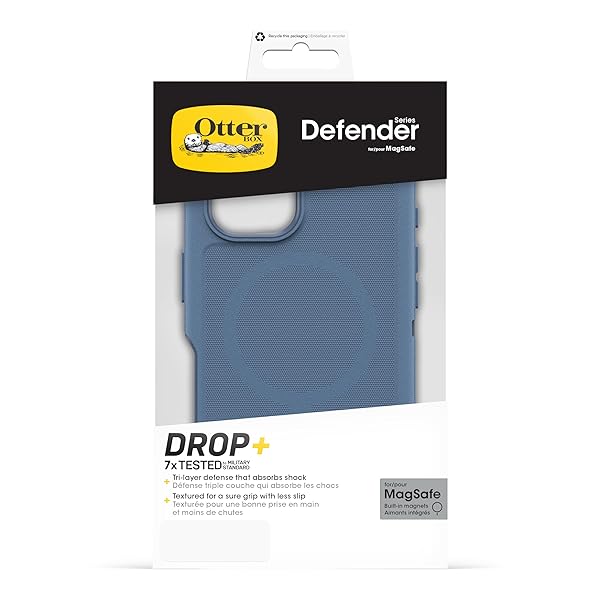 OtterBox Otterbox Defender MagSafe iPhone 16 Case Baby Blue Jeans US Military Standard Certified Durable Protection - View 7 of 7