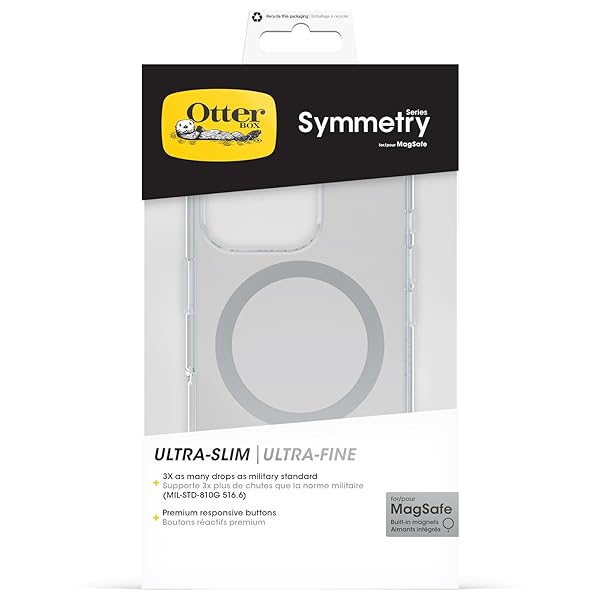 OtterBox OtterBox Symmetry Series Clear MagSafe Case for iPhone 16 Pro Shockproof Drop Proof Thin Protective Case 3X Military Standard Tested - View 7 of 7