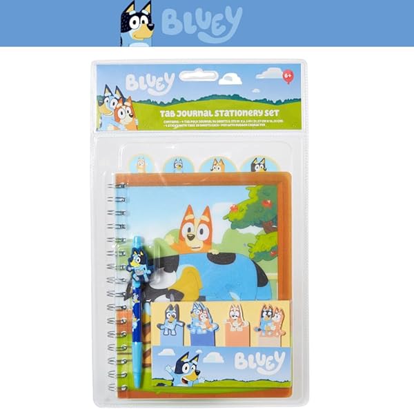Innovative Designs Bluey Tab Journal: Innovative Spiral Notebook with Pen, Sticky Tabs & 96 Lined Pages for Creative Note-Taking - View 11 of 11