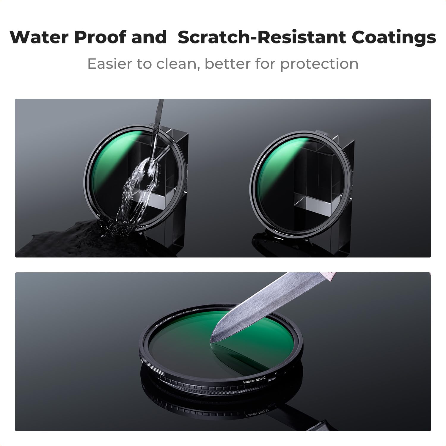 K&F CONCEPT KF Concept 77mm Magnetic Variable ND Lens Filter ND2-ND32 with Basic Ring Kit and Nano-X Multi-Layer Coatings - View 7 of 8