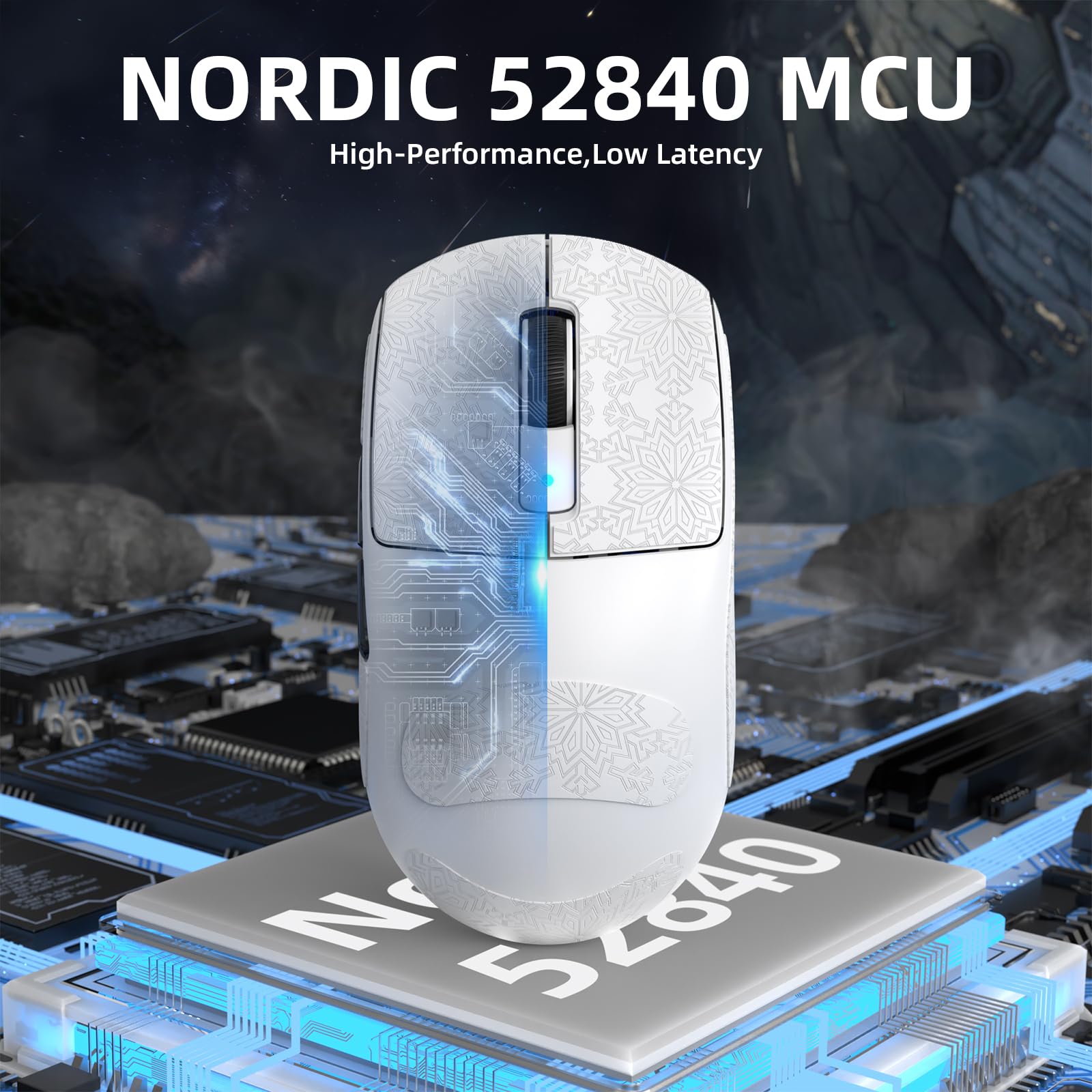 ATTACK SHARK Attack Shark R6Pro Superlight Wireless Gaming Mouse 42000 DPI Tri-Mode with Coiled Cable for Ultimate Performance - View 3 of 9