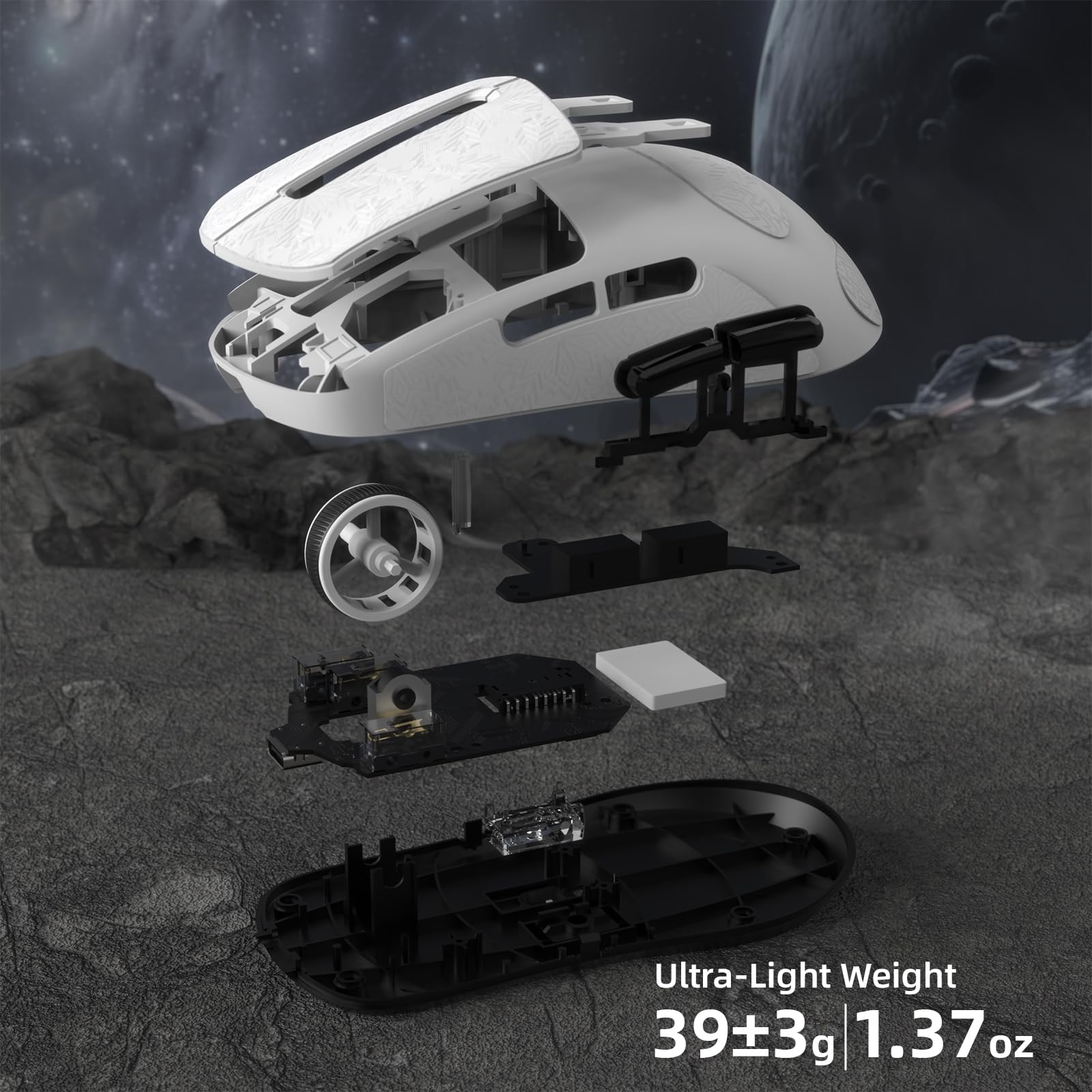 ATTACK SHARK Attack Shark R6Pro Superlight Wireless Gaming Mouse 42000 DPI Tri-Mode with Coiled Cable for Ultimate Performance - View 7 of 9