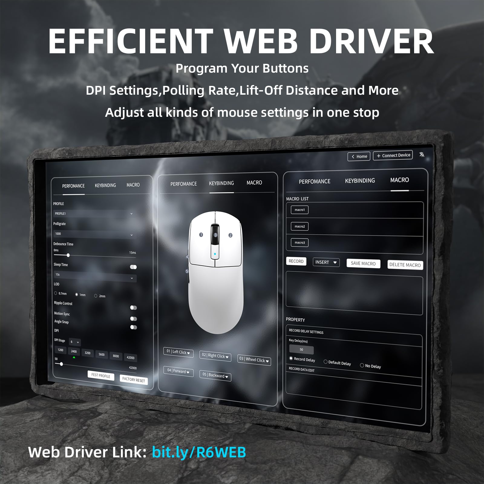 ATTACK SHARK Attack Shark R6Pro Superlight Wireless Gaming Mouse 42000 DPI Tri-Mode with Coiled Cable for Ultimate Performance - View 8 of 9