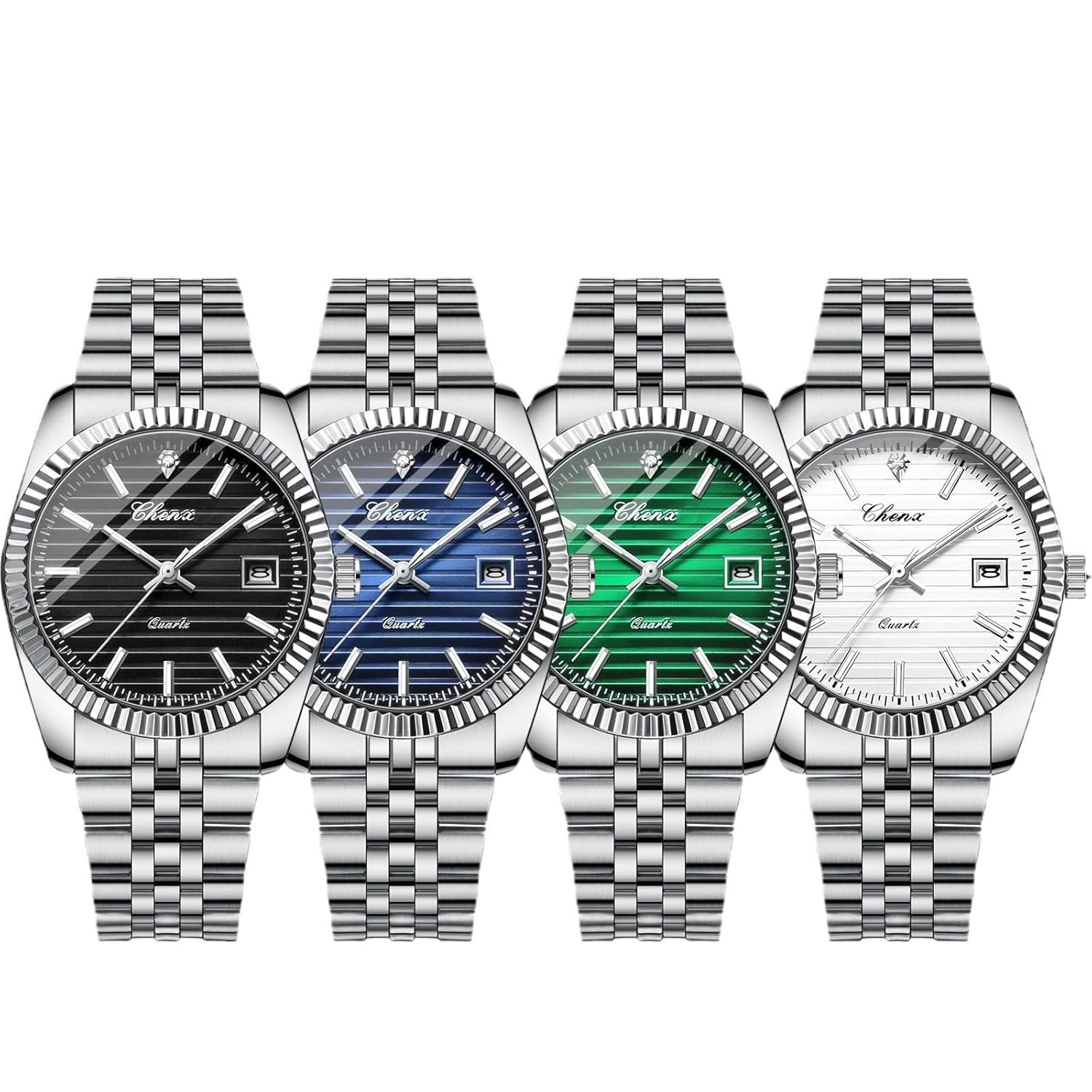 Reginald Men's Elegant Stainless Steel Sports Quartz Watch with Easy to Read Black Bracelet - View 5 of 5