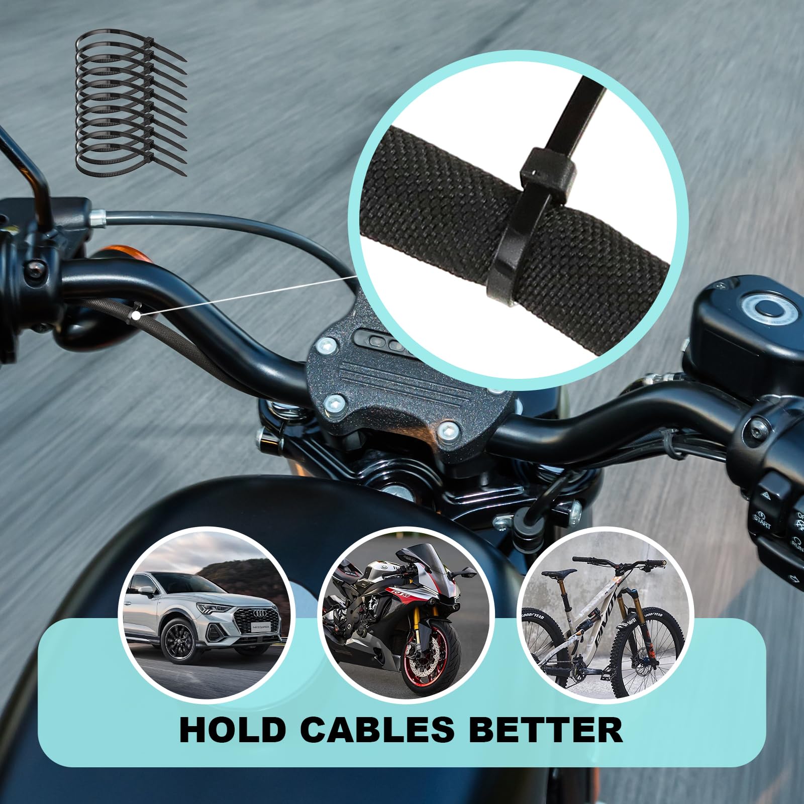 AGPTEK AGPTEK 20ft Cable Sleeve Cover for Pets Cord Protection Self-Wrapping Black 4/5 inch Dog Cat Chew Proof Management for Home Desk Automotive - View 3 of 5