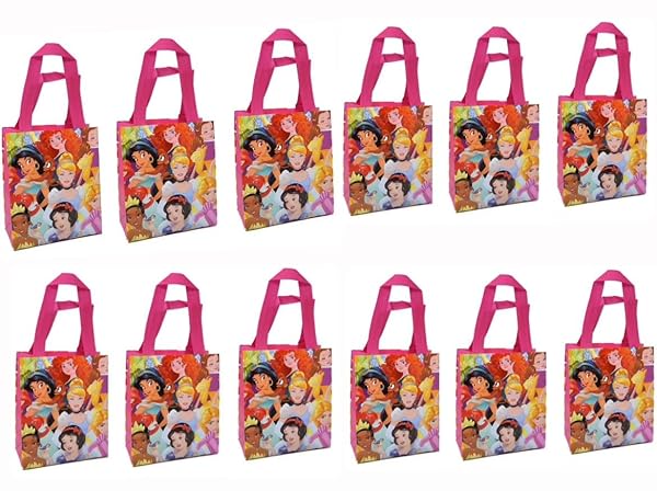 Disney Disney Princess Party Favor Bags - Premium Quality Reusable Goodie Bags (12 Pack) for Kids' Celebrations