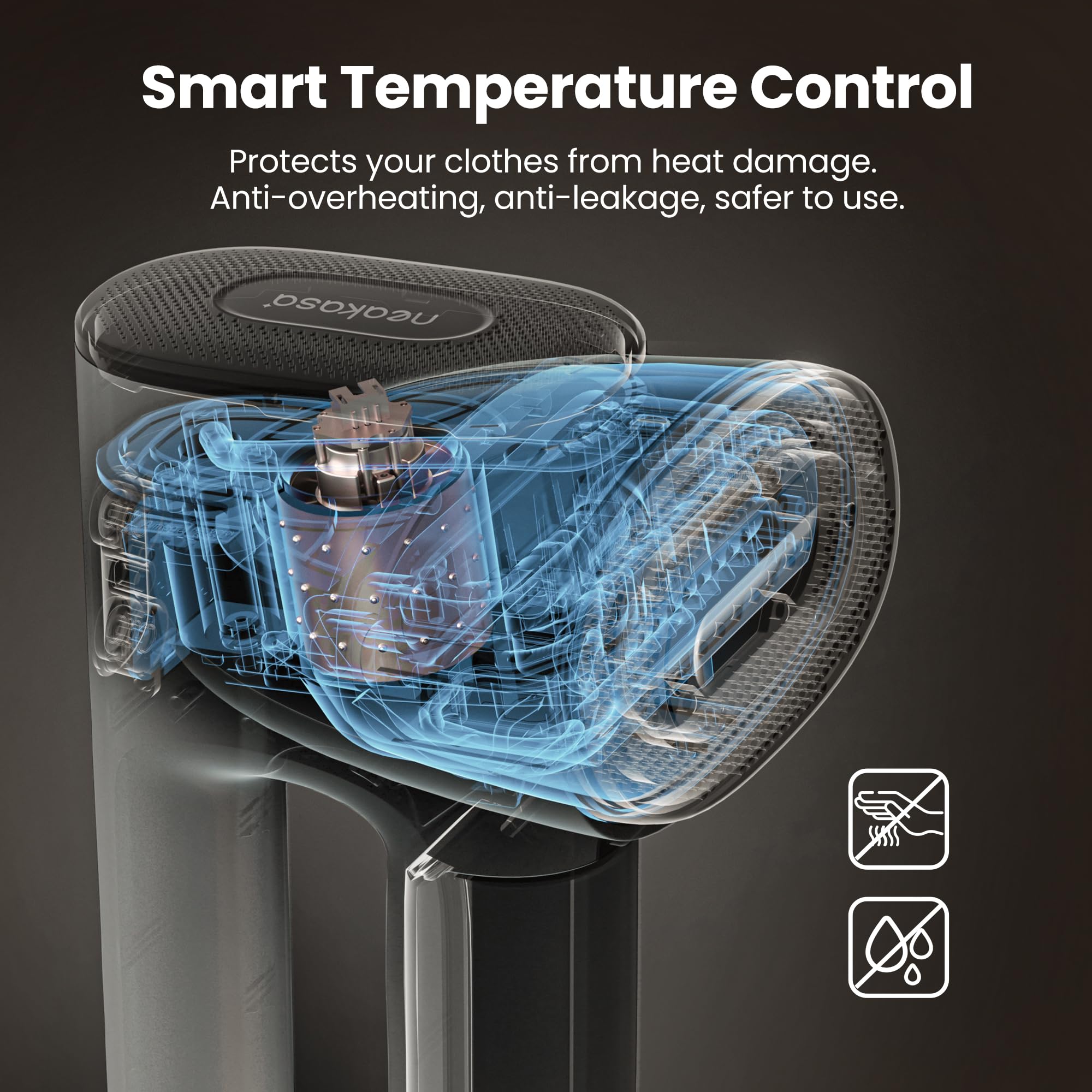 Neakasa Neakasa Magic 1 Vacuum Steamer, Handheld Travel Garment Steamer for Clothes, 2300Pa Suction for Clothes Grips, Steamer Iron 2 In 1 (for 110-120V Use) - View 7 of 9