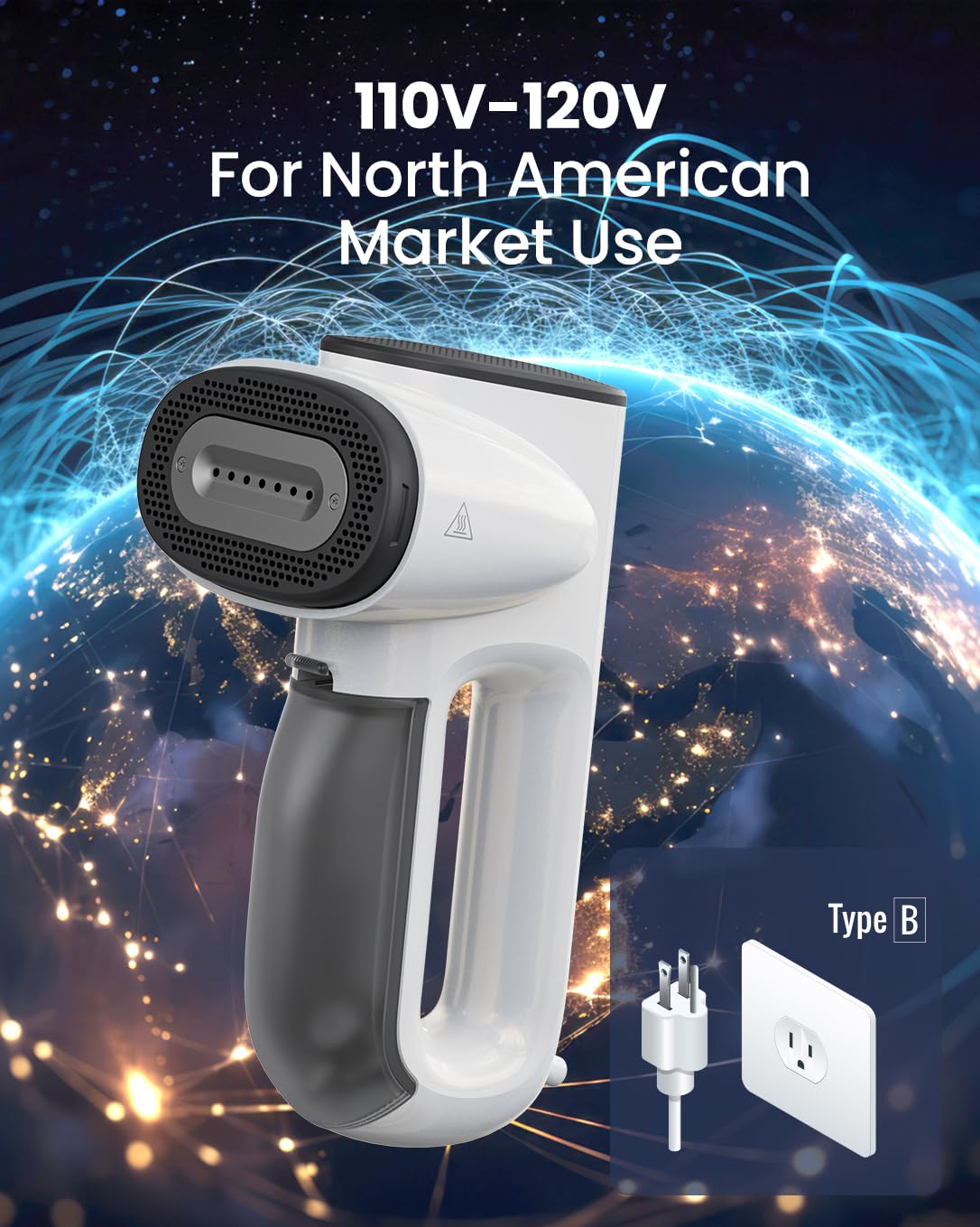 Neakasa Neakasa Magic 1 Vacuum Steamer, Handheld Travel Garment Steamer for Clothes, 2300Pa Suction for Clothes Grips, Steamer Iron 2 In 1 (for 110-120V Use) - View 9 of 9