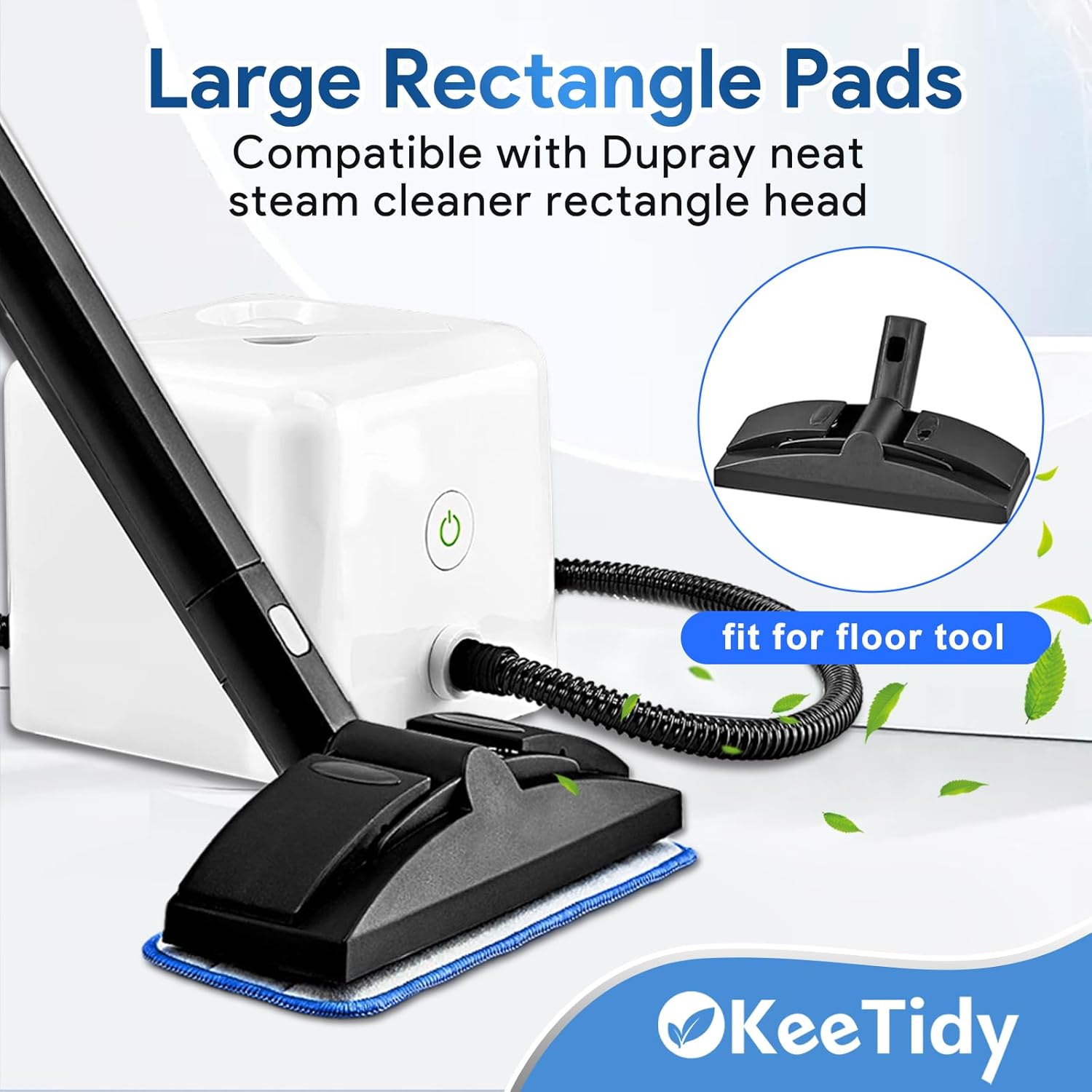 KeeTidy KeeTidy Reusable Microfiber Pads for Dupray Neat Steam Cleaner Replacement Mop Cloths and Bonnets 6 Plus 6 Pack - View 2 of 7