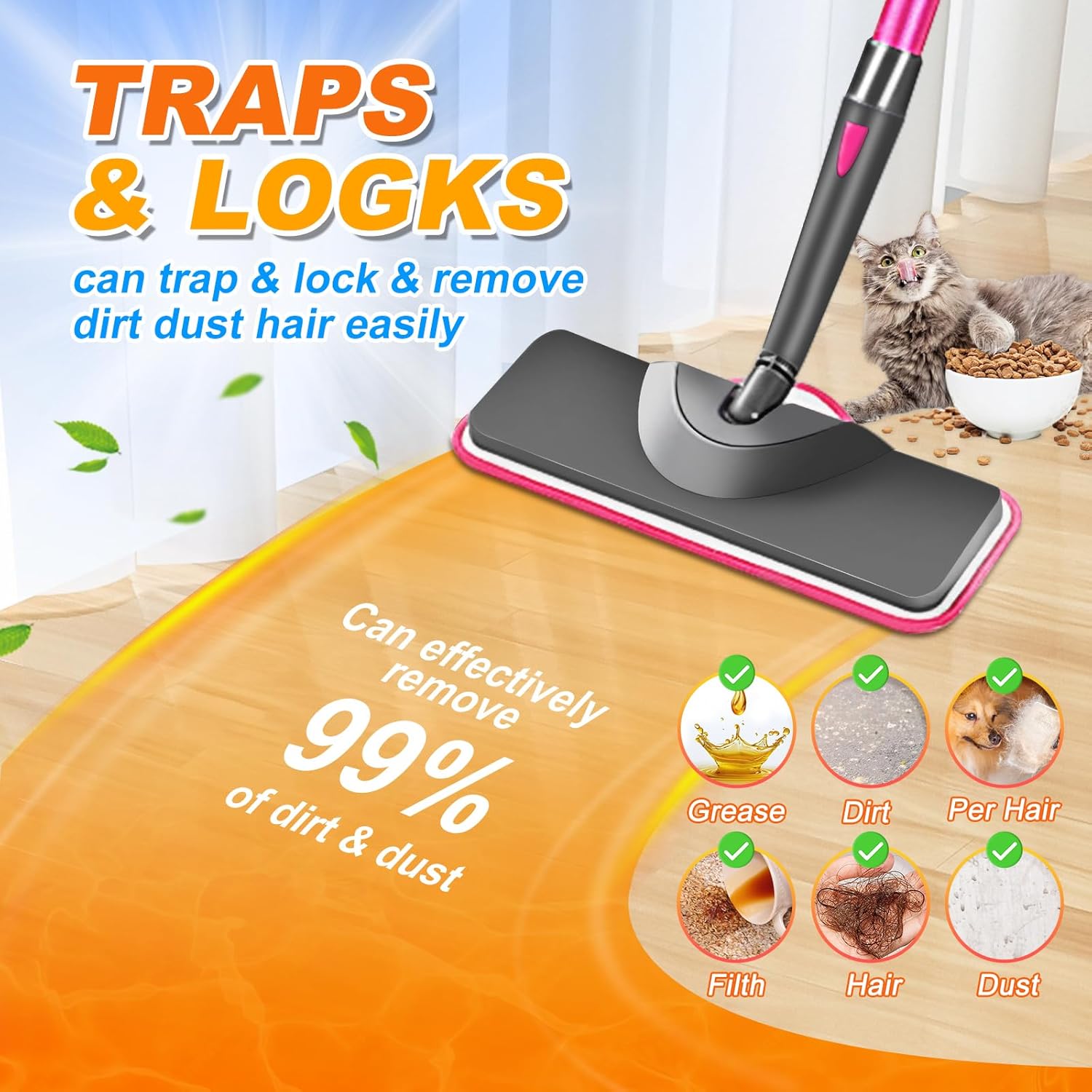 MyKEEPOW MyKEEPOW Steam Mop Pads Compatible with Schenley and Dupray Neat Steam Cleaner Microfiber Refill for Multi-Surface Floors 3 Plus 3 Pack - View 7 of 7