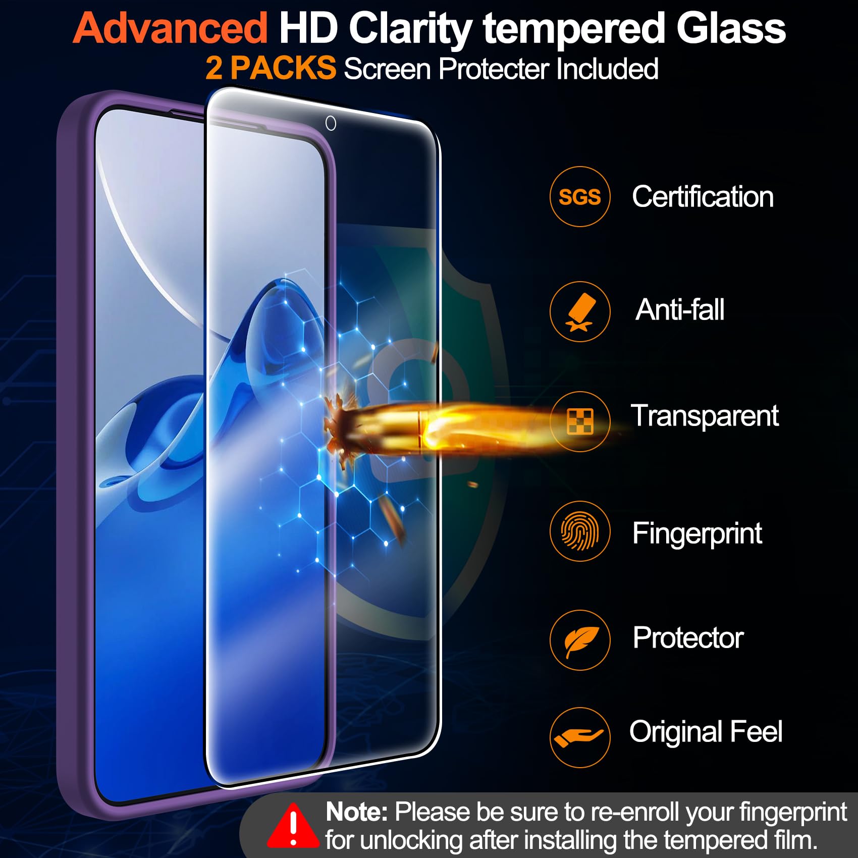 MOZOTER MOZOTER Samsung Galaxy S25 Plus Case Magnetic Compatible with MagSafe 12Ft Military Dropproof 2 Screen Protectors Slim Shockproof Purple - View 5 of 8