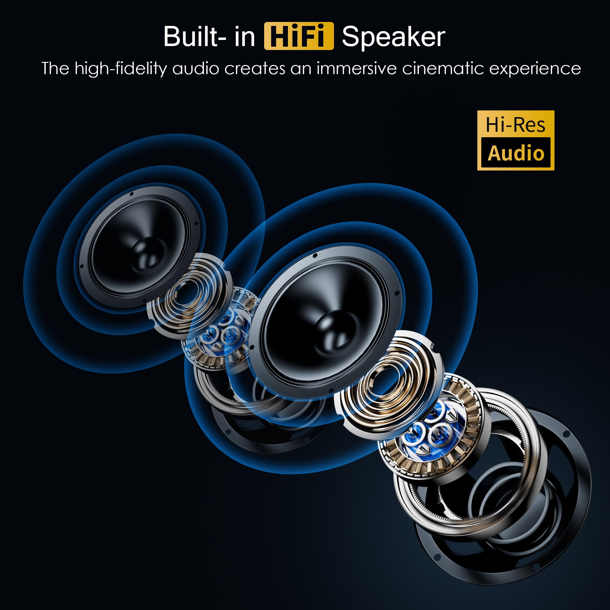 Sainellor Sainellor Mini Projector (Portable Projector With 4K Support, Rotatable Stand, Compatible With TV Stick/Smartphone/HDMI/USB For Bedroom/Outdoor) - View 5 of 9